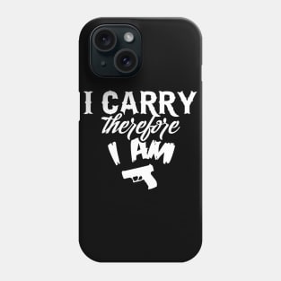 I carry therefore I am (white) Phone Case