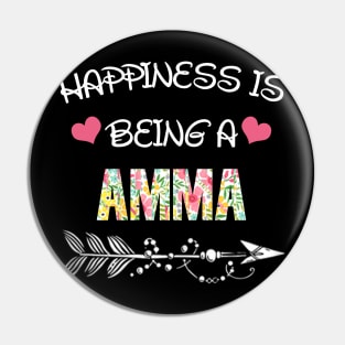 Happiness is being amma floral gift Pin