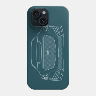 2018 Cadillac CTSV - front stencil, white Phone Case