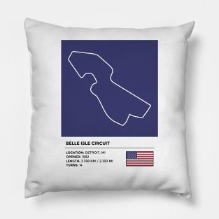 Detroit Belle Isle Circuit [info] Pillow