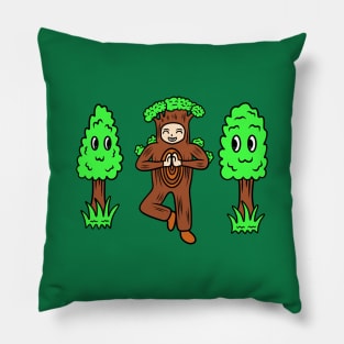 Funny tree pose Pillow