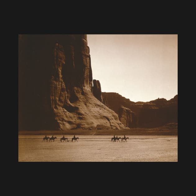 Navajo Riders in Canyon, 1904. Vintage Photo by historyphoto