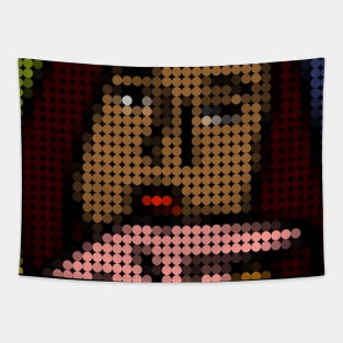 Woman Yelling Friend Dotty Tapestry