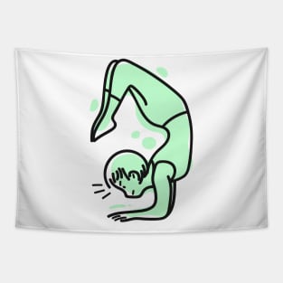 Cute Yoga Armstand Pose Sticker Tapestry