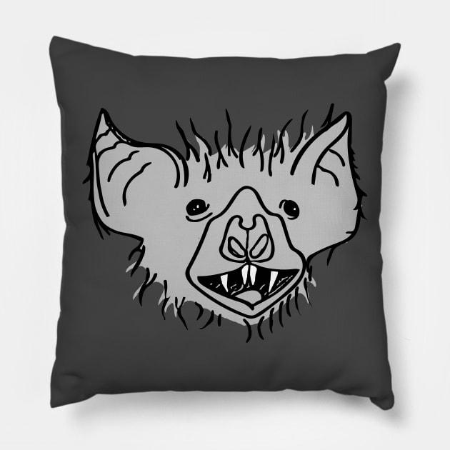 Bat Smile Pillow by MarFrnc