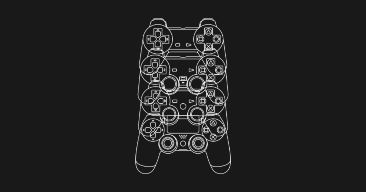 PlayStation Controller Evolution (White Line ...