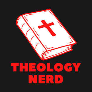 Red Theology Nerd Bible Clothing T-Shirt