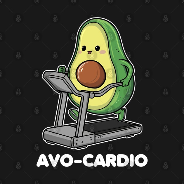 Funny avocado pun - avo-cardio by Syntax Wear