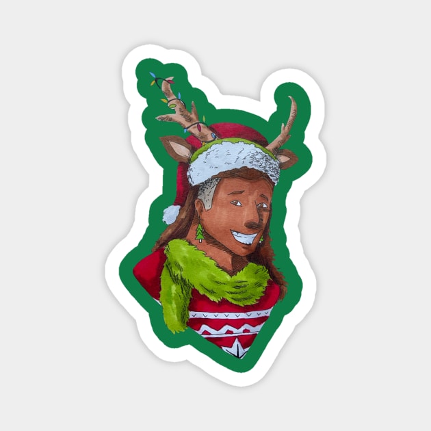 Christmas costume Magnet by Innominatam Designs