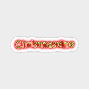 Christmastime Neon Retro Magnet