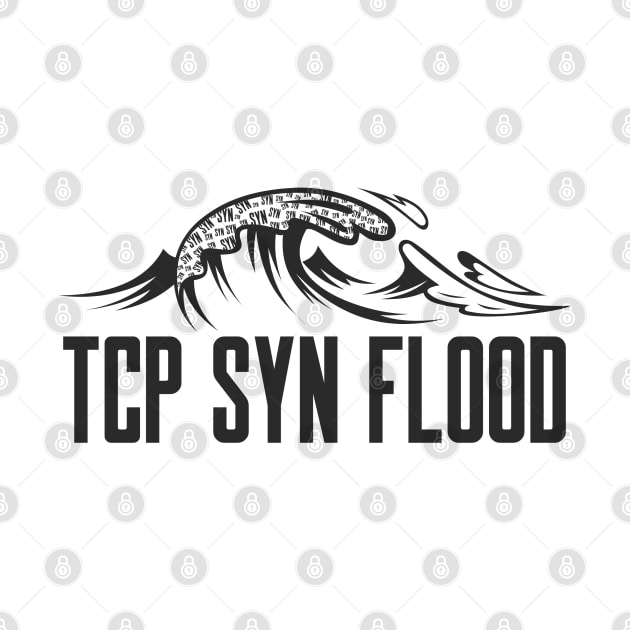 Cybersecurity TCP SYN Flood Attack Wave by FSEstyle