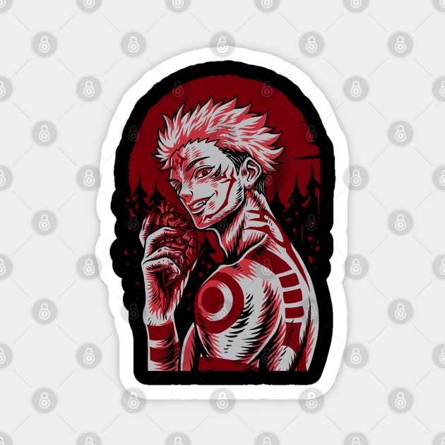 Jujutsu Kaisen Sukuna King Returns Art Magnet by Otaku Vibes