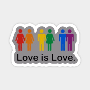 Love is Love. LGBTQ PRIDE Magnet