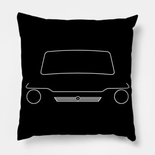 Hillman Imp Californian classic 1960s British car white outline graphic Pillow