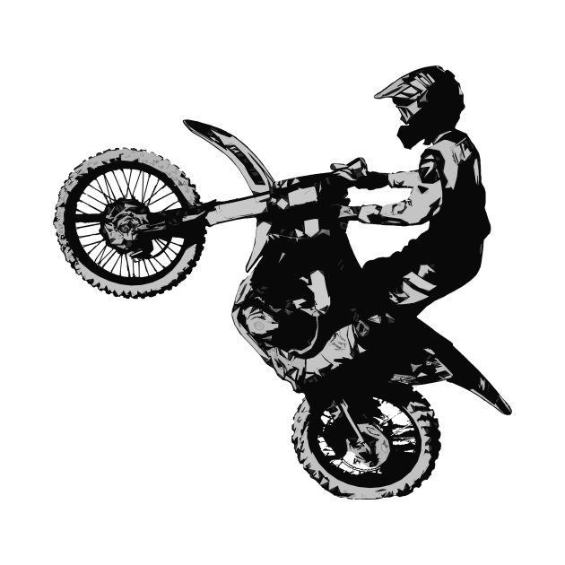 Motocross Rider Silhouette by Highseller