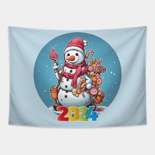 Snowman candy 2024 Tapestry