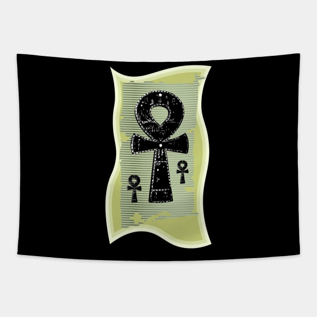 Ankh Symbol Tapestry by Dojaja