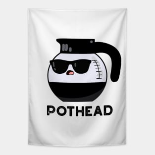 Pothead Cute Coffee Pot Pun Tapestry