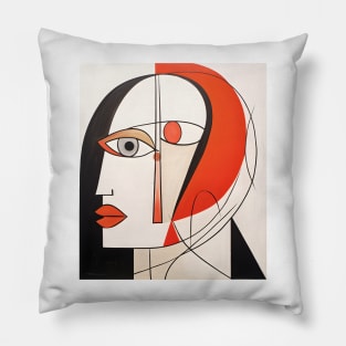 Picasso Artsy Style Woman Pillow