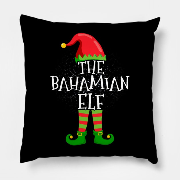 Bahamian Elf Family Matching Christmas Group Funny Gift Pillow by silvercoin