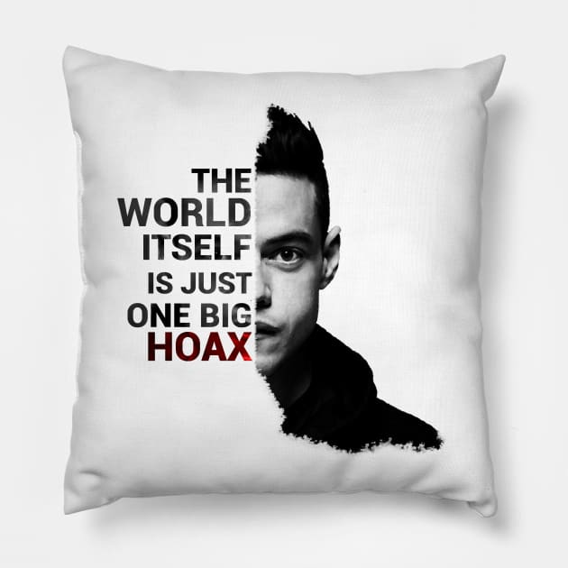 Mr. Robot - Elliot's Quote Pillow by Widmore