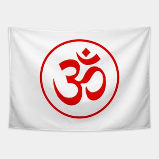 Yoga Aum Om Symbol Tapestry