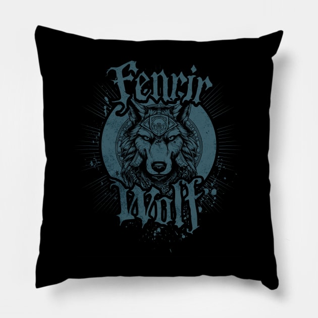 Fenrir Wolf Pillow by Norse Magic