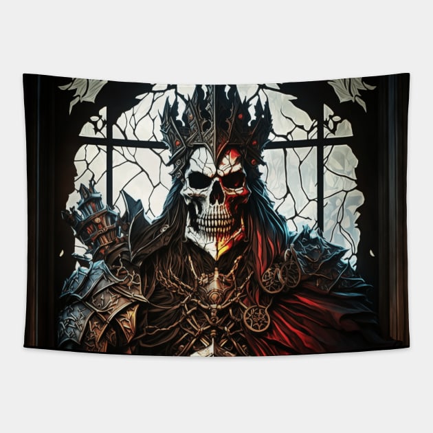 Diablo Skeleton King Leoric Tapestry by Nightarcade