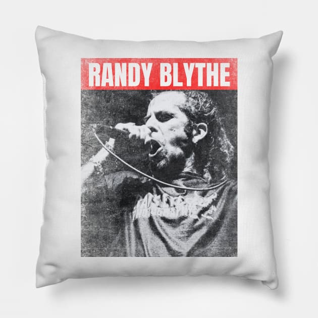 Randy Blythe urban bw Pillow by partikelir.clr