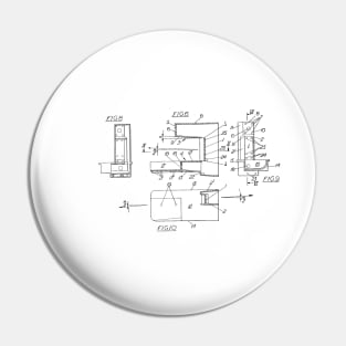 Casing for Sewing Machine Vintage Patent Hand Drawing Pin