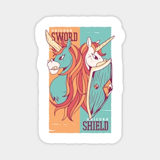 Unicorns Sword and Shield Magnet