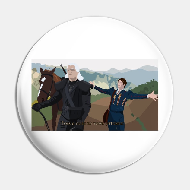 Toss a coin to your witcher! Pin by UGOL