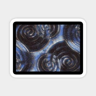 Abstract Spiral Digital Art Magnet