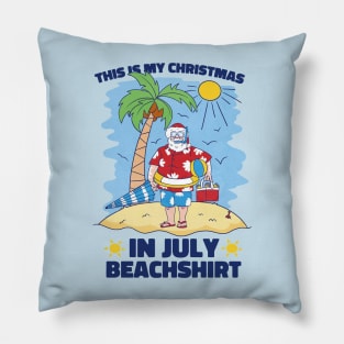 Santa claus in summer Pillow