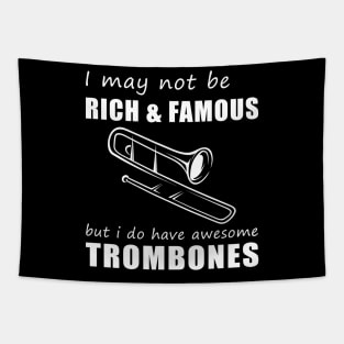 Trombone Enthusiast's Humorous Delight T-Shirt Tapestry