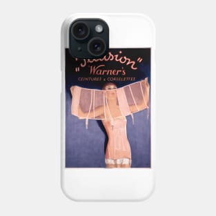 Warner Illusion Corsets - Vintage French Advertising Poster Design Phone Case