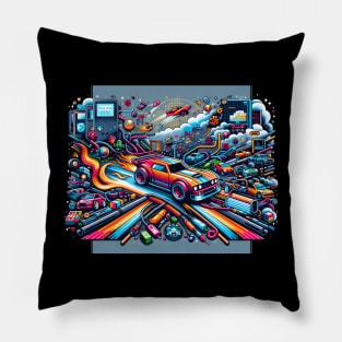 Gaming Themed Hot Wheels Pillow