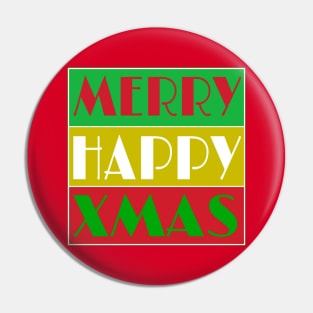 Merry Happy Xmas - Back Pin