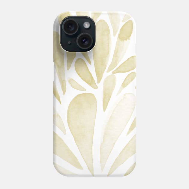 Watercolor artistic drops - yellow Phone Case by wackapacka