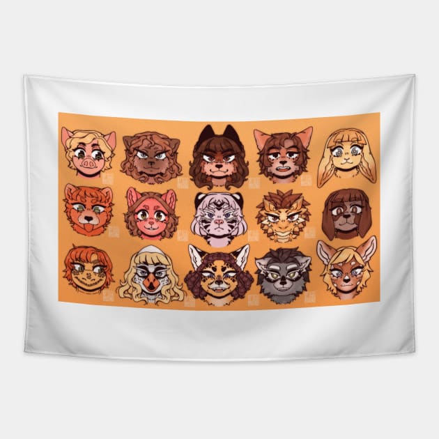 CATCF kids Tapestry by paperstarzz