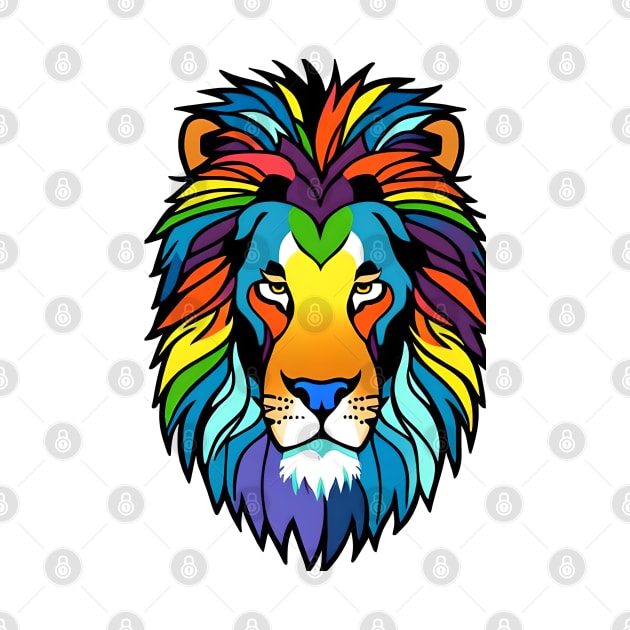 Rainbow Pride Lion by Obotan Mmienu