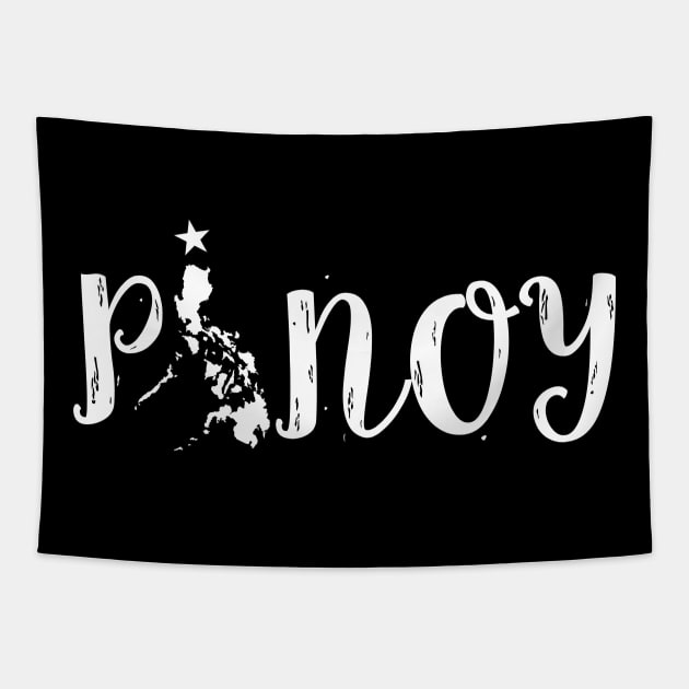 Pinoy with Philippine Map Tapestry by Filipino