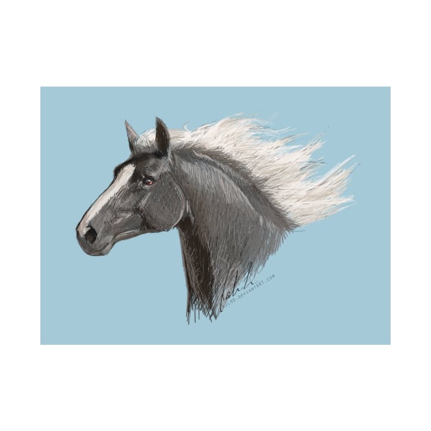 Silver Black Horse by KJL90