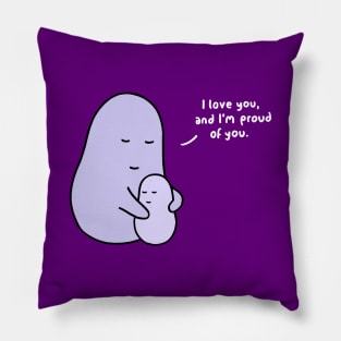 Hug - I Love You (Grape) Pillow