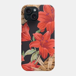 Lily flowers, floral design Phone Case