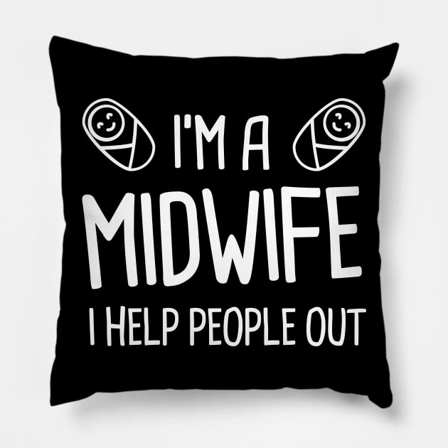 Funny & Cute Midwife Doula Hospital Nurse Pillow by MeatMan