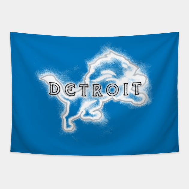 Detroit Lioooons 17 Tapestry by Very Simple Graph