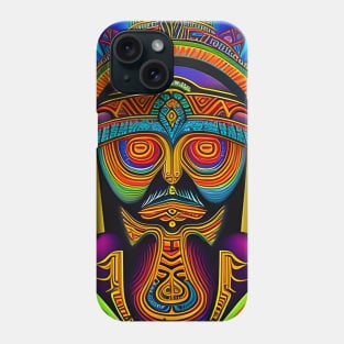 New World Gods (11) - Mesoamerican Inspired Psychedelic Art Phone Case