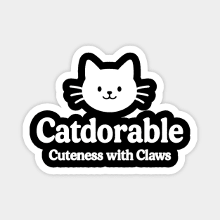 Catdorable Cuteness With Claws Cat Lovers Gift Magnet