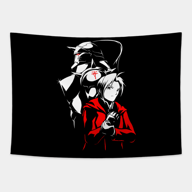 Elric Brothers - Edward & Alphonse - Fullmetal Alchemist Brotherhood Tapestry by Silvercrowv1